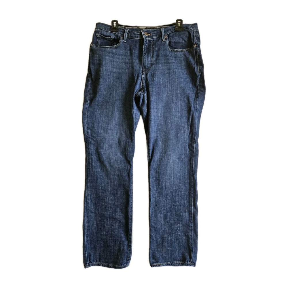 Levis Jeans Womens 32 Blue Classic Straight Dark Wash Denim Pants Mid Rise